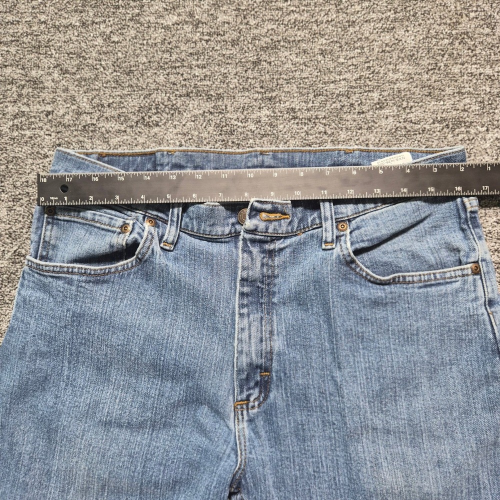 Wrangler Authentic Jeans Mens 34x29 Regular Fit Blue Denim 9WRGAMS Mid Wash - Picture 11 of 11